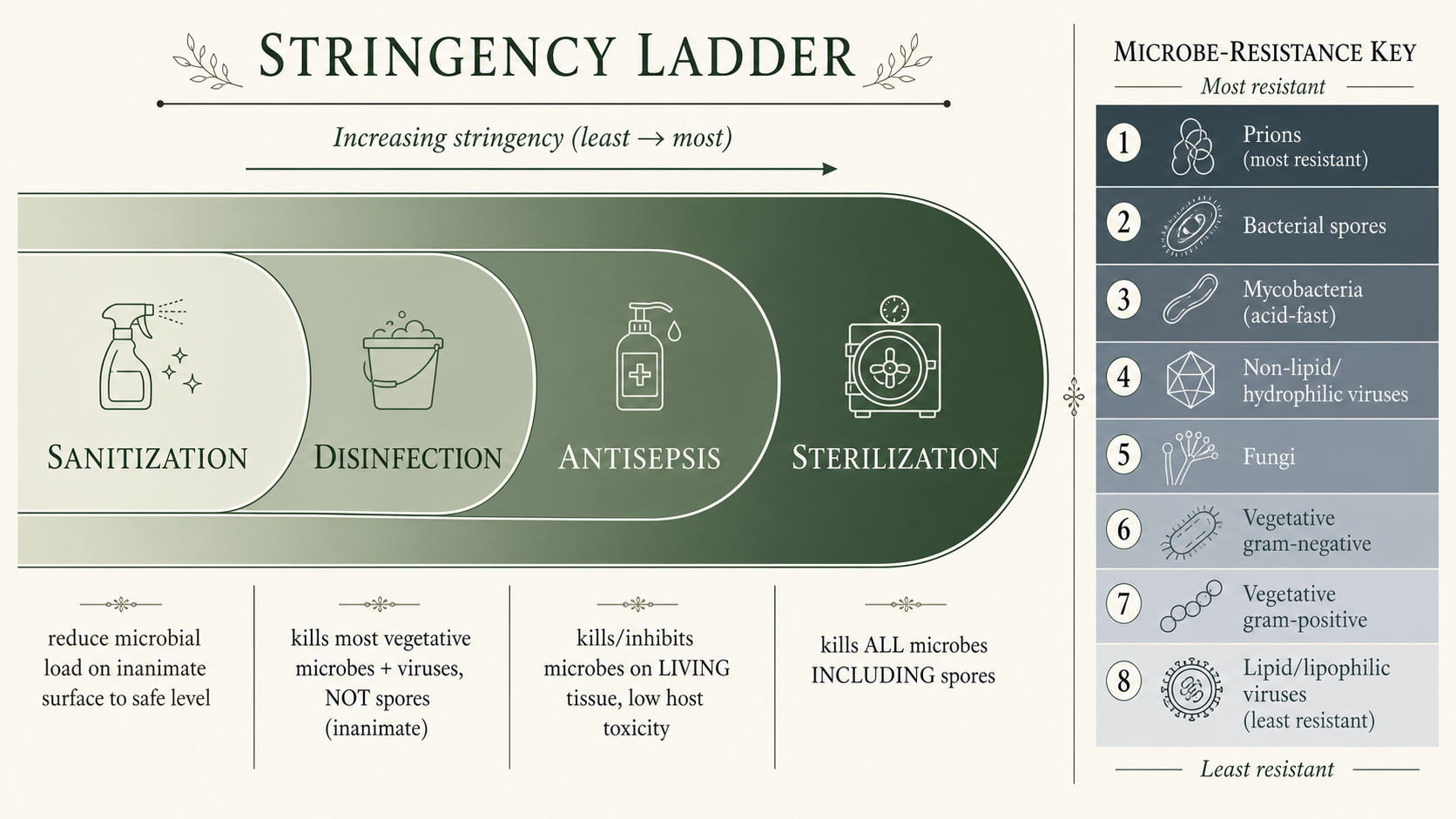 Figure 1 — Antiseptics & Disinfectants (Stage 1 / core layer)